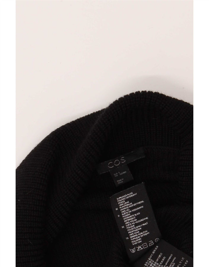Suéter feminino Cos de grandes dimensões com gola redonda e gola redonda Reino Unido 10 pequeno preto