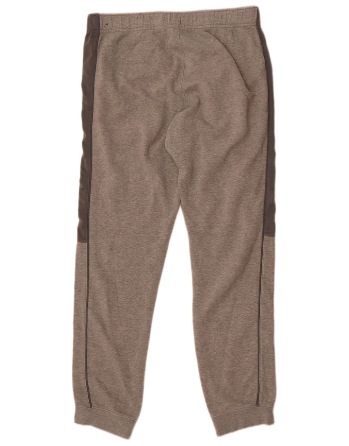 Calça de treino masculina Nike Joggers cinza médio algodão colorblock