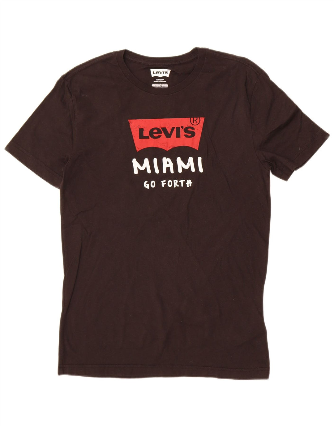 Camiseta Levi's Masculina Miami Graphic Top Pequeno Algodão Preto