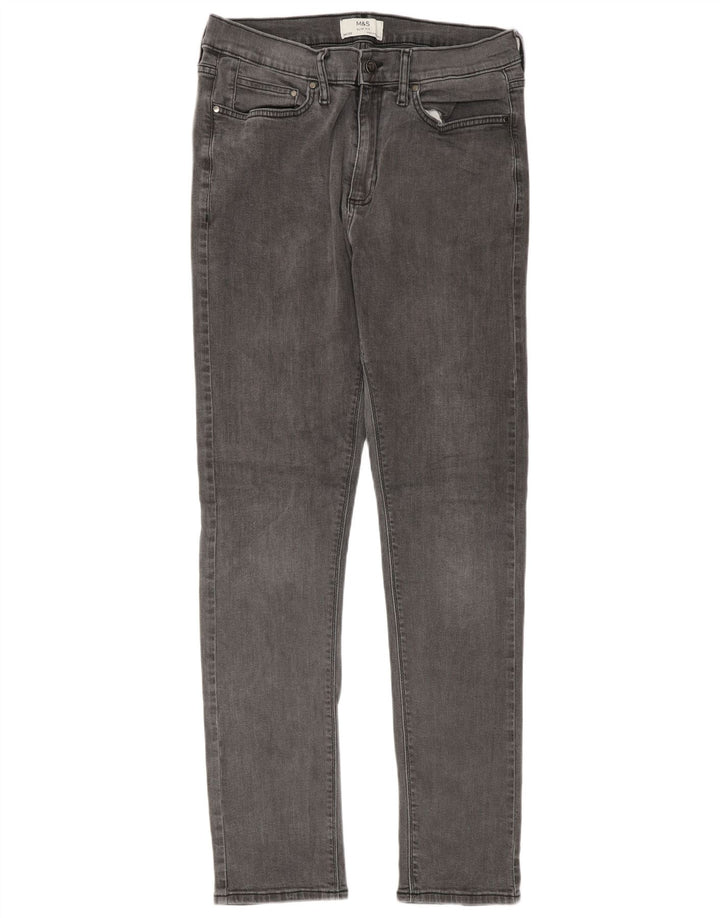 Marks & Spencer Mens Slim Jeans W34 L33 Algodão Cinza