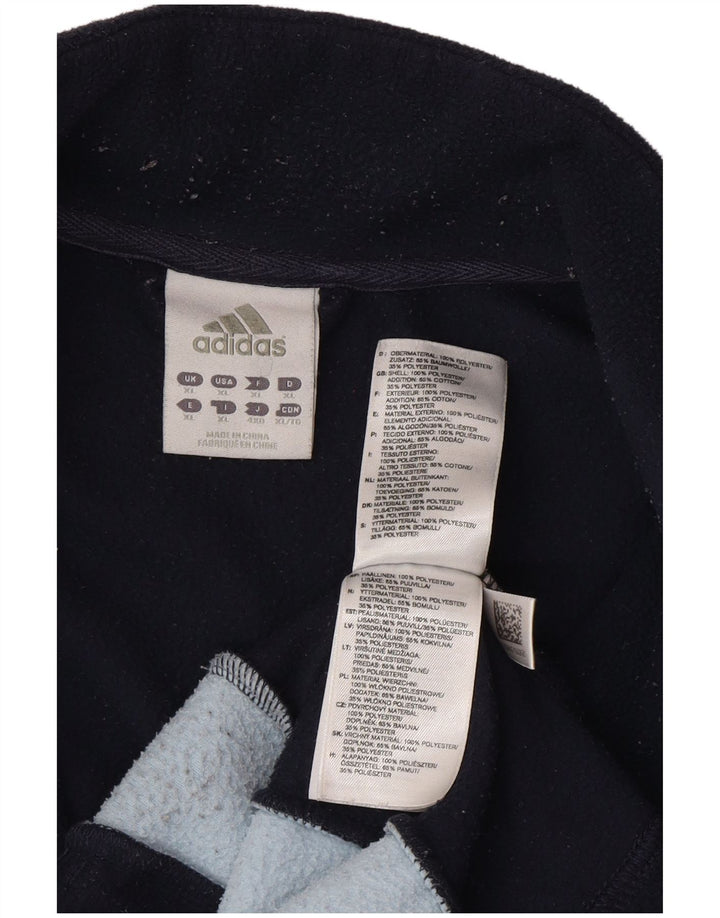 Jaqueta masculina Adidas Climawarm Fleece XL azul marinho colorblock poliéster