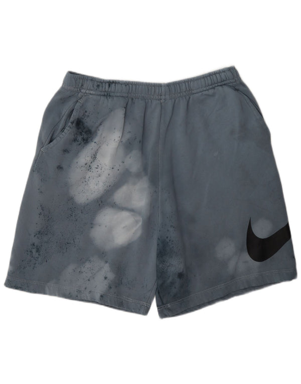 Shorts esportivos masculinos Nike Acid Wash 2XL algodão manchado azul