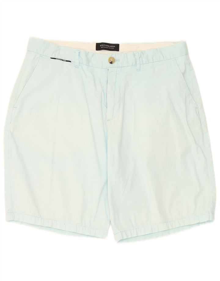 Scotch & Soda Mens Chino Shorts W31 Algodão Azul Médio