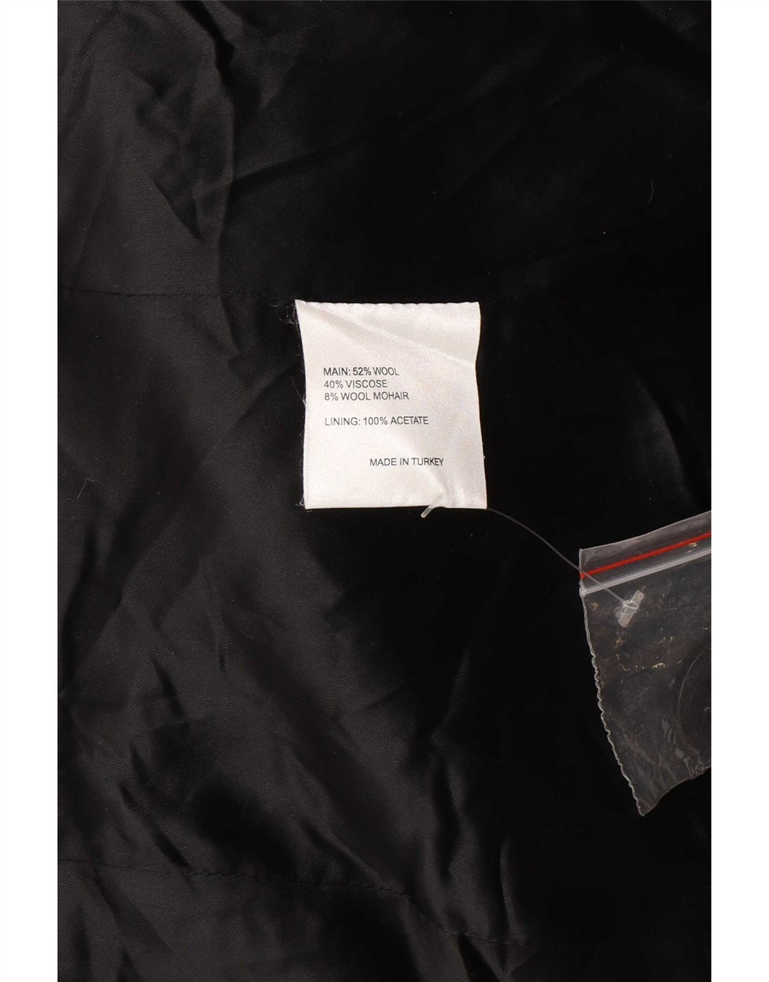 Casaco feminino Karen Millen com peito duplo Reino Unido 10 lã espinha de peixe preta pequena
