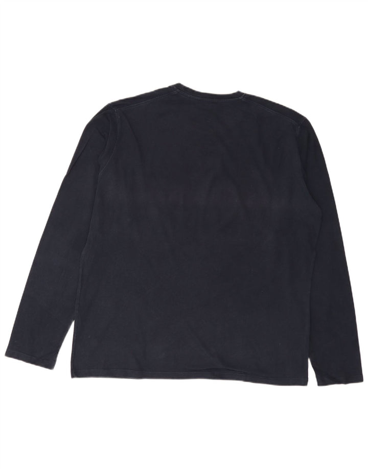 US Polo Assn. Top masculino manga comprida XL azul marinho algodão