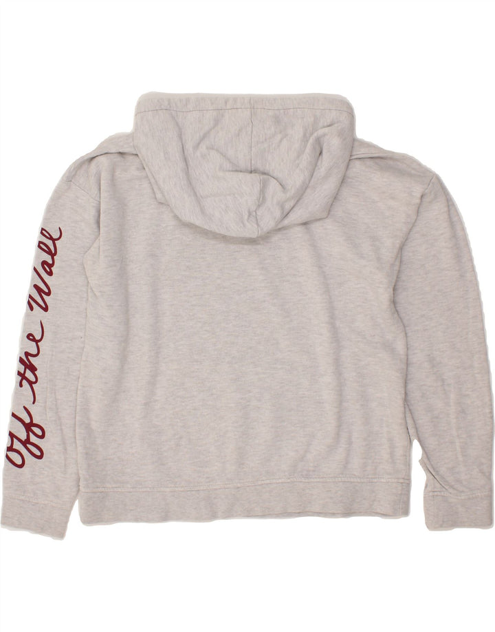 VANS Womens Graphic Hoodie Jumper UK 16 Large Grey Cotton Vintage Vans and Second-Hand Vans from Messina Hembry 