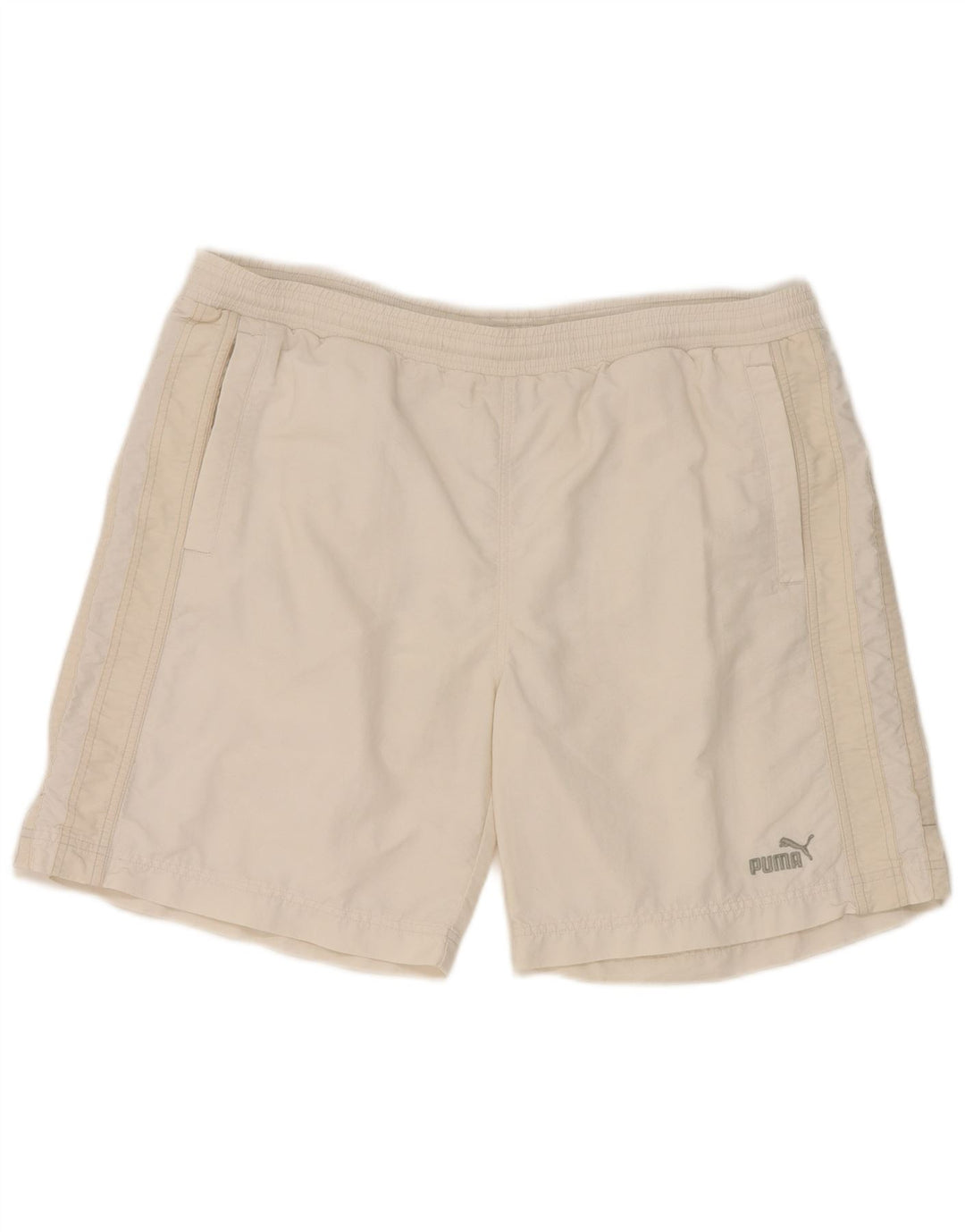 Shorts esportivos masculinos Puma XL branco nylon