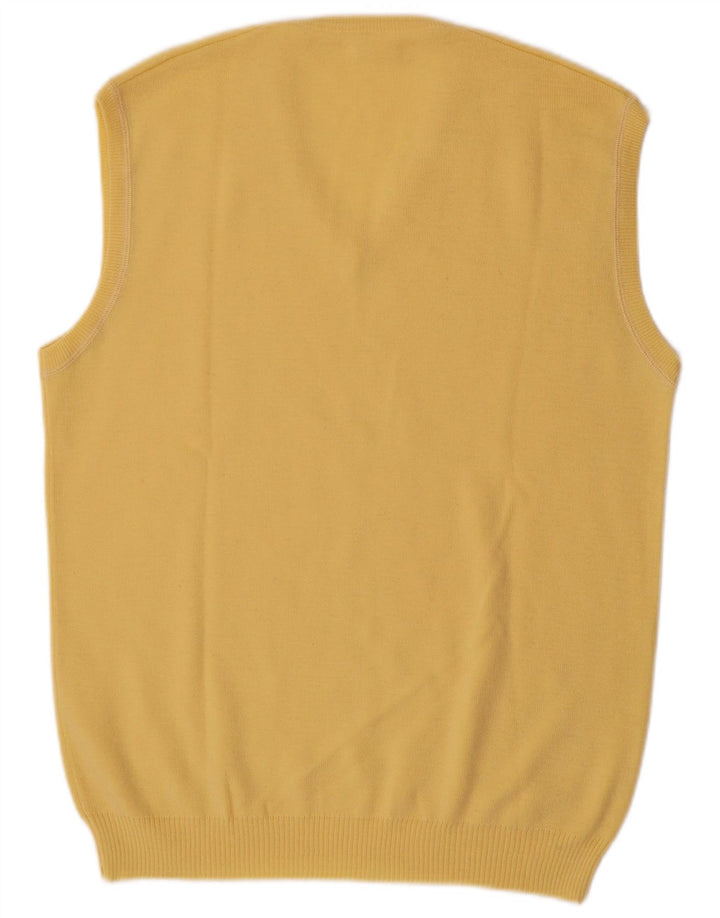 Regata masculina vintage com colete médio amarelo