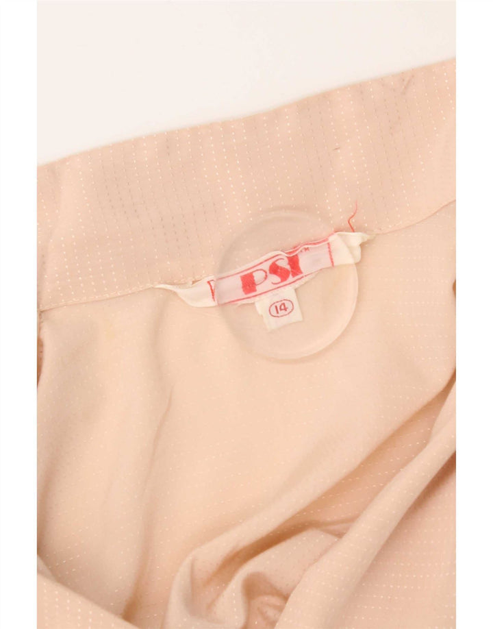 Blusa feminina vintage UK 14 bege médio manchado