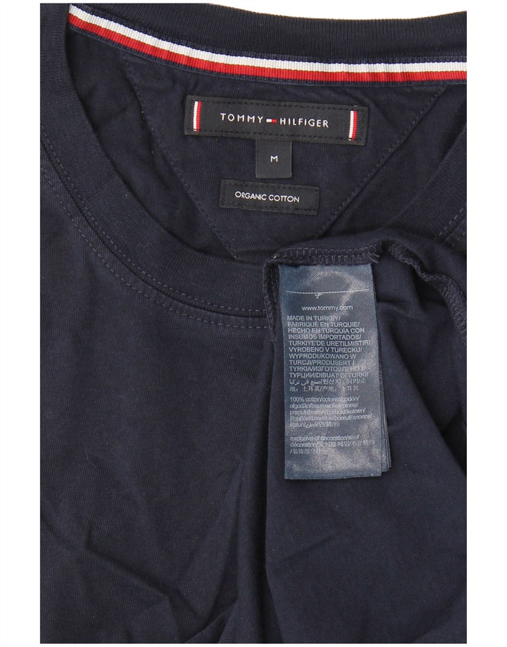 Camiseta masculina Tommy Hilfiger Top médio algodão azul marinho