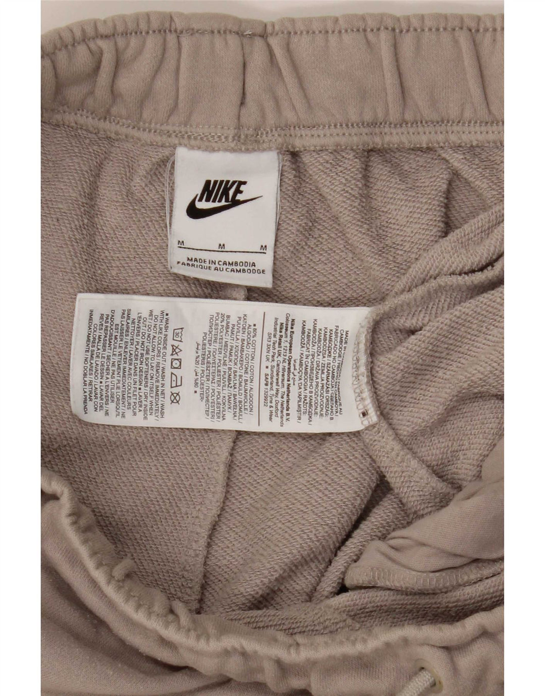 Nike Mens Graphic Calças de treino Joggers Medium Beige Colourblock