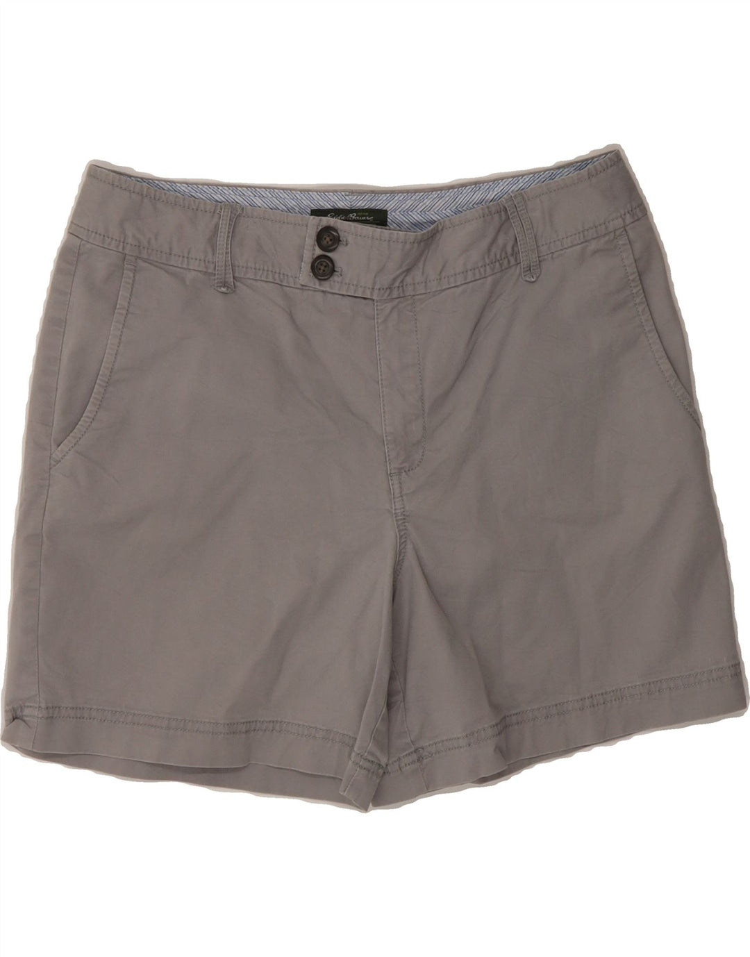 EDDIE BAUER Womens Seattle Chino Shorts US 12 Large W34  Grey Cotton Vintage Eddie Bauer and Second-Hand Eddie Bauer from Messina Hembry 