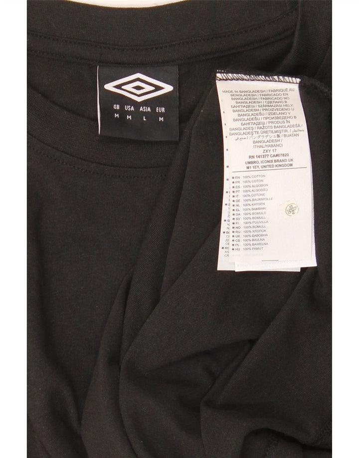 Umbro Camiseta Masculina Top Médio Algodão Preto