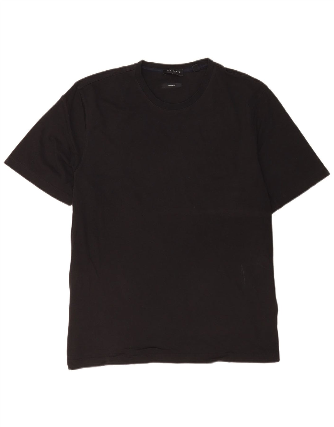 Camiseta masculina regular Ted Baker tamanho superior 4 grande algodão preto