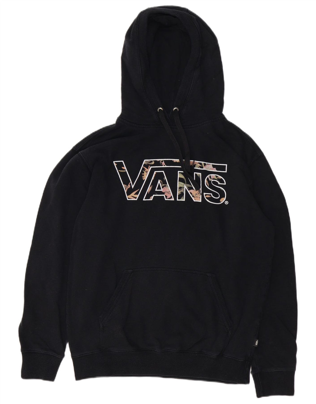 VANS masculino gráfico moletom com capuz grande algodão preto