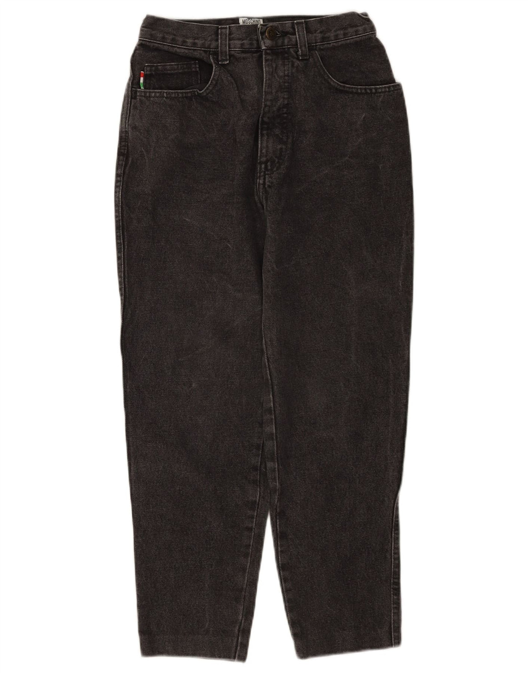 Calça jeans feminina Moschino W28 L25 algodão preto