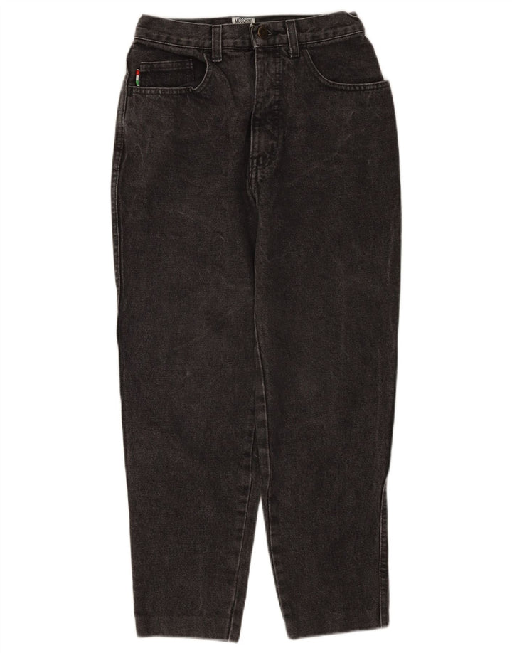 Calça jeans feminina Moschino W28 L25 algodão preto