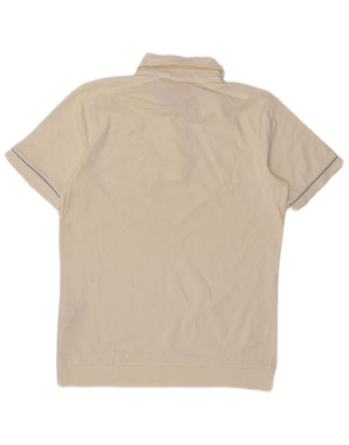 Camisa polo masculina Puma pequena algodão branco