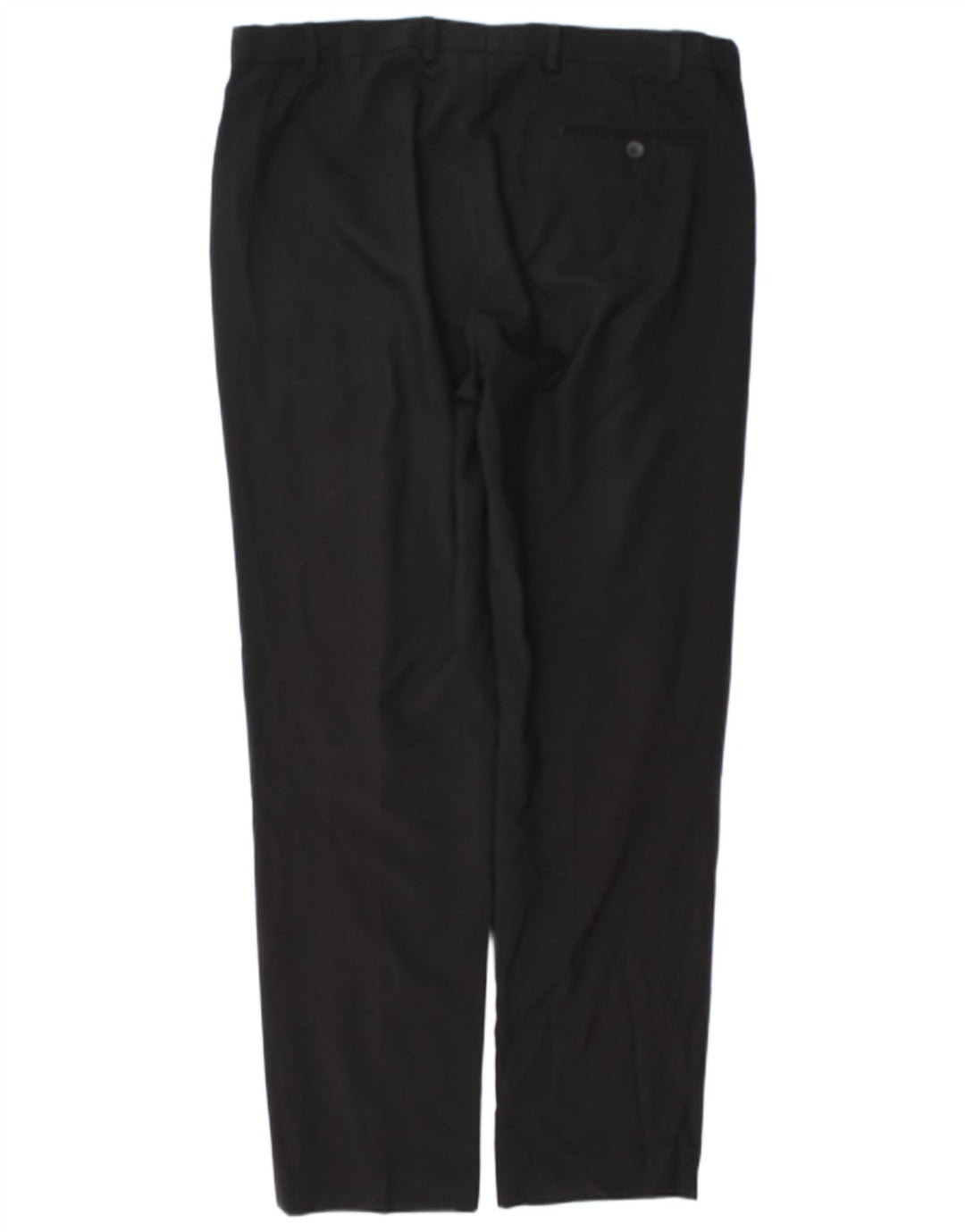 Calça masculina reta regular Marks & Spencer W38 L33 poliéster preto