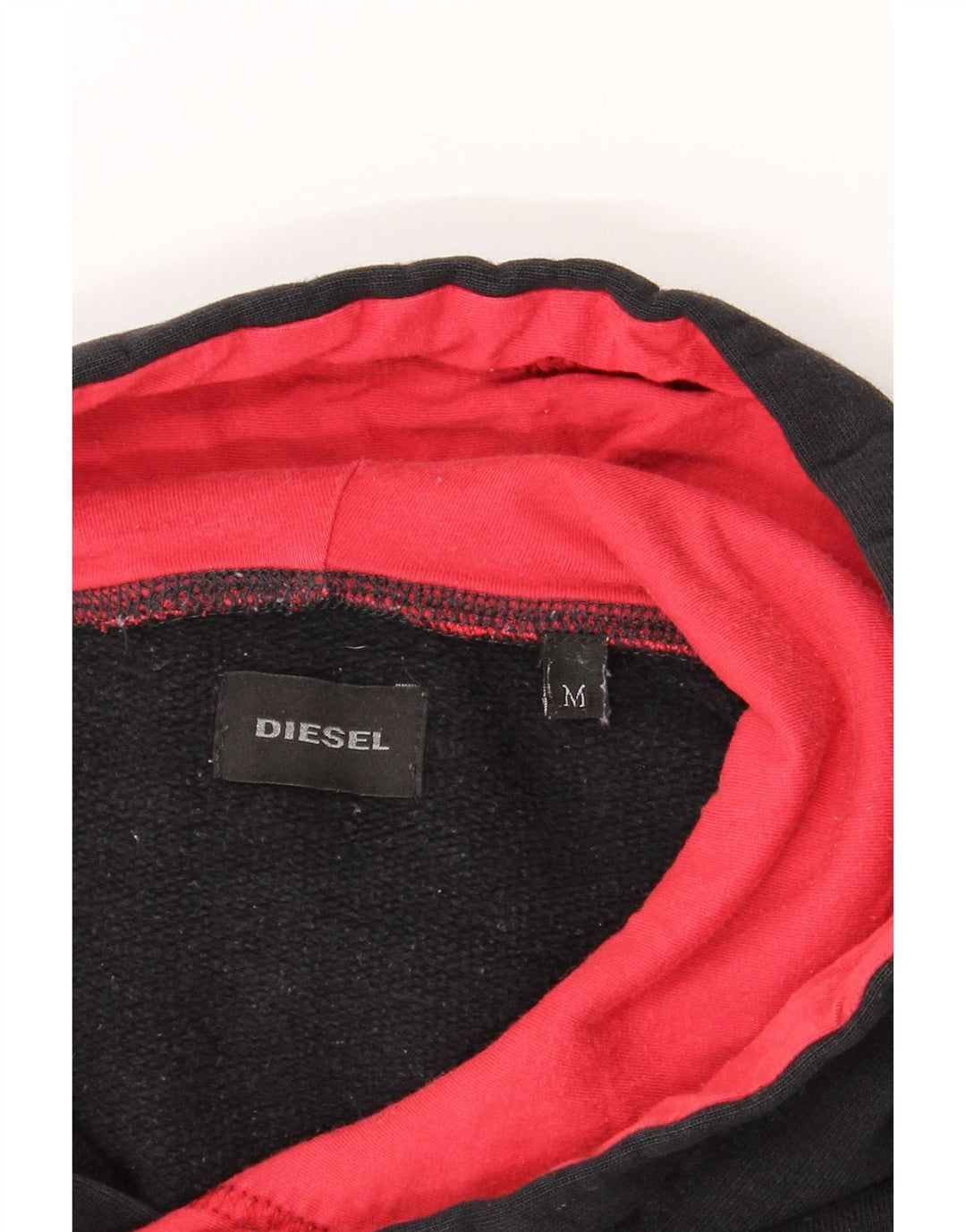 Diesel masculino gráfico moletom com capuz médio algodão preto