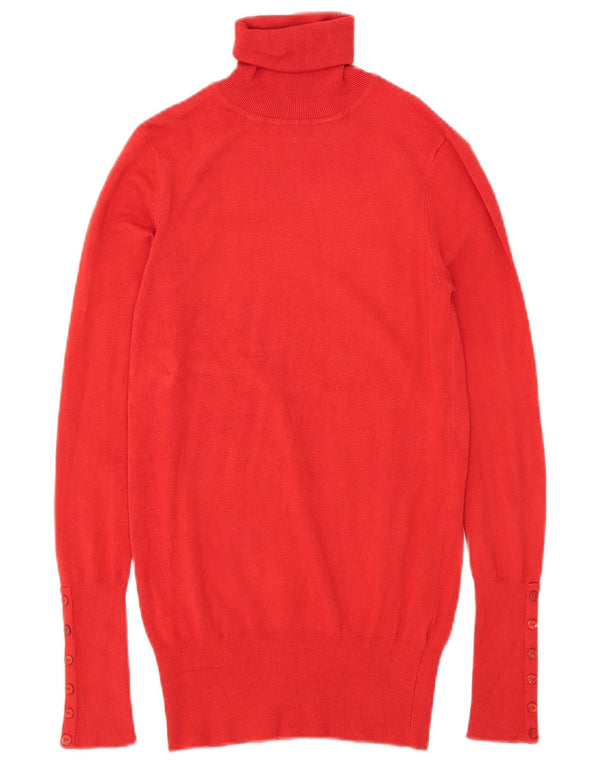 Suéter feminino Zara com gola redonda, Reino Unido 10 pequeno rayon vermelho