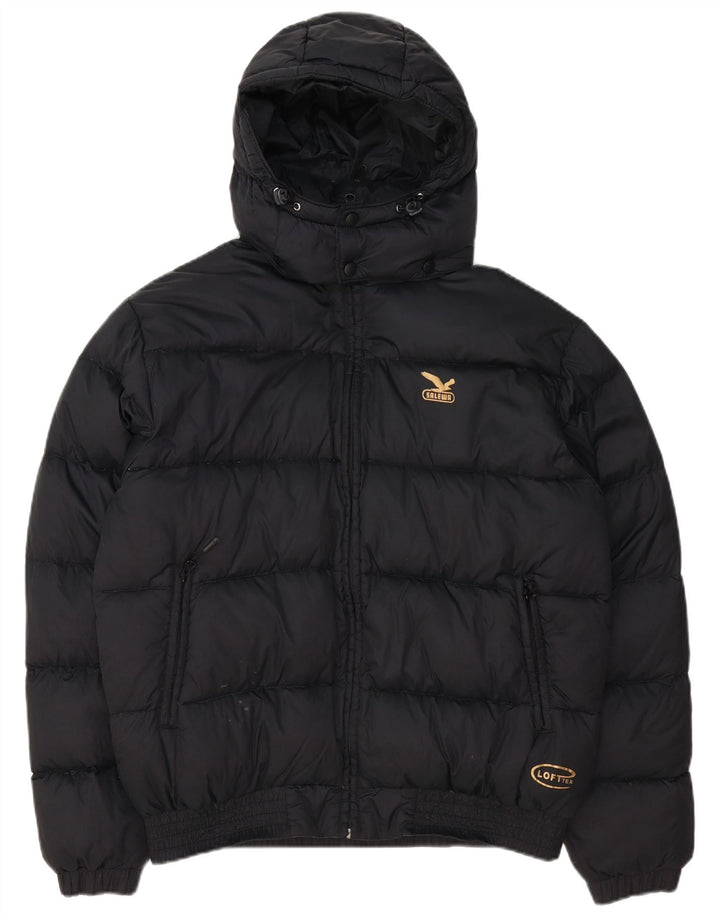 Jaqueta masculina acolchoada com capuz SALEWA EU 50 grande poliamida preta