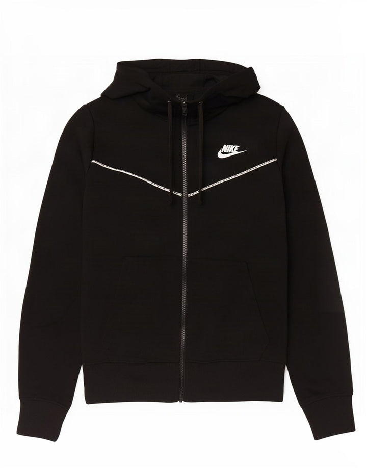 Jaqueta masculina Nike com capuz e jaqueta pequena de poliéster preto