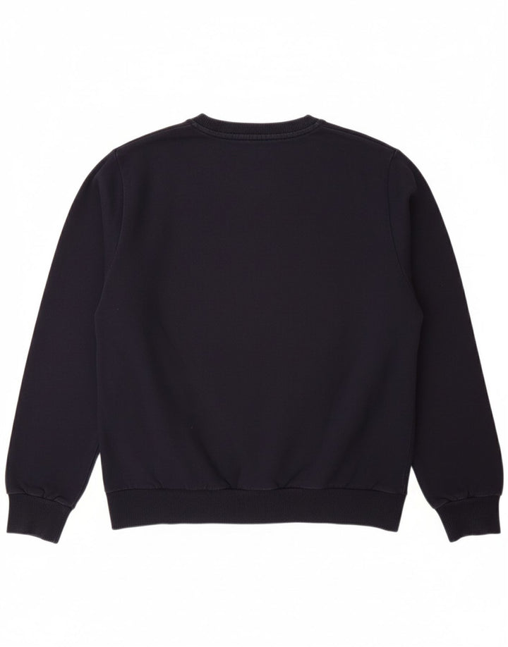 Moletom gráfico masculino BIKKEMBERGS 15-16 anos algodão azul marinho