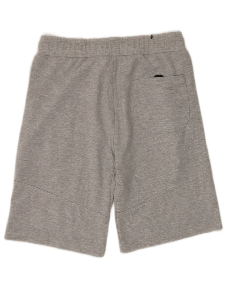 Zara Shorts esportivos masculinos poliéster manchado cinza médio