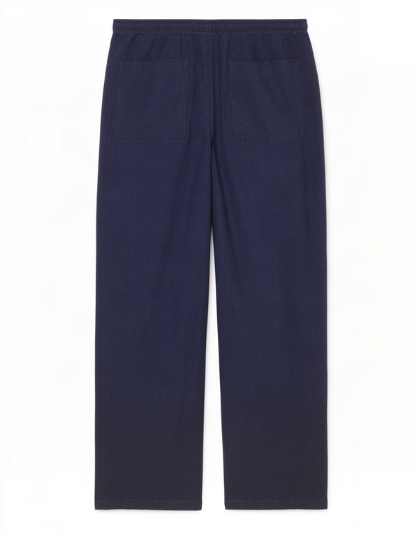 Calças cortadas femininas Marks & Spencer UK 14 grandes W32 L26 azul marinho