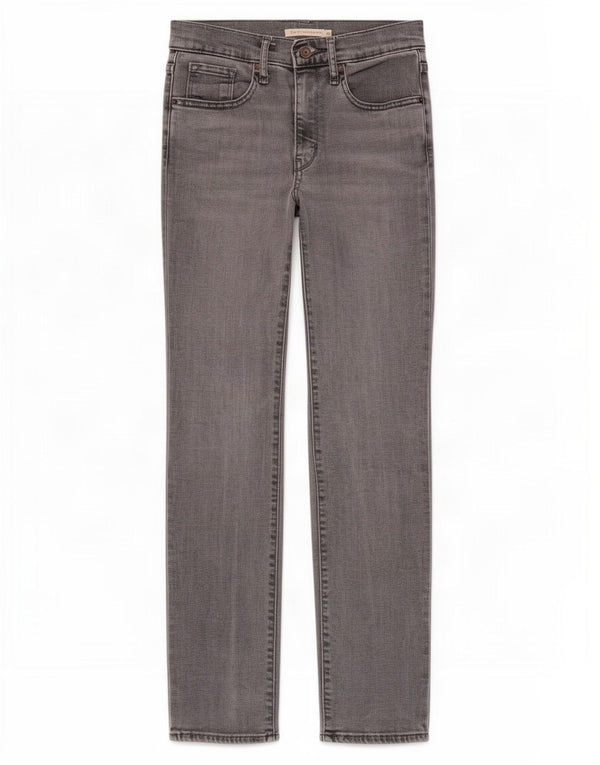 Calça jeans feminina Levi's 724 High Rise Straight W25 L30 cinza Lyocell