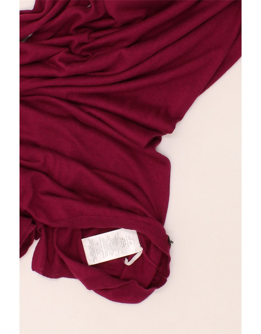 LIU JO Womens Long Sleeve Jumper Dress IT 46 Large Maroon Cotton Vintage Liu Jo and Second-Hand Liu Jo from Messina Hembry 
