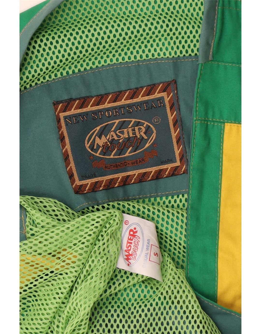 Master Mens Gilet UK 40 Grande Algodão Colorblock Verde