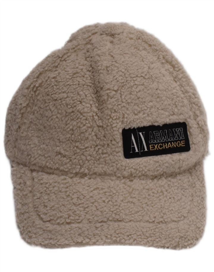 Boné de beisebol masculino de lã Armani Exchange tamanho único poliéster branco