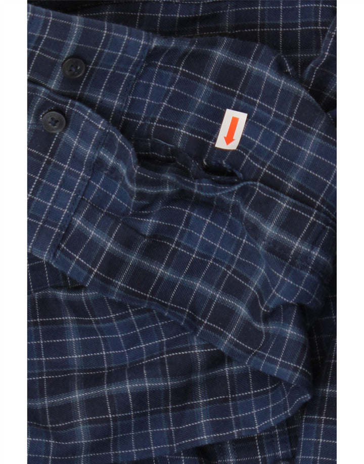 Camisa masculina James Pringle 2XL poliéster xadrez azul marinho