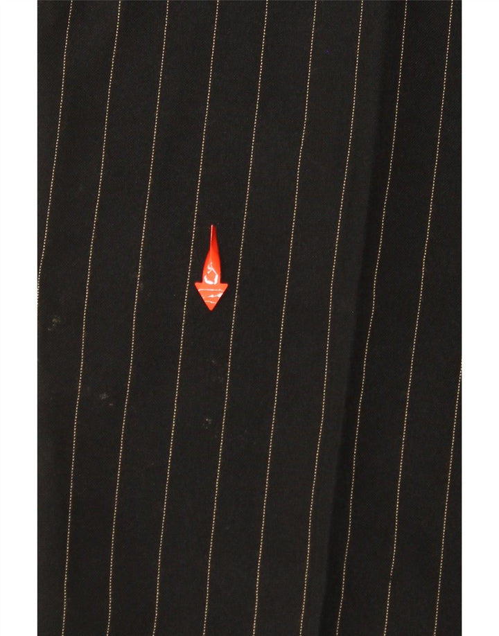 Calça casual feminina A WEAR Bootcut UK 14 Médio W30 L32 listrada preta