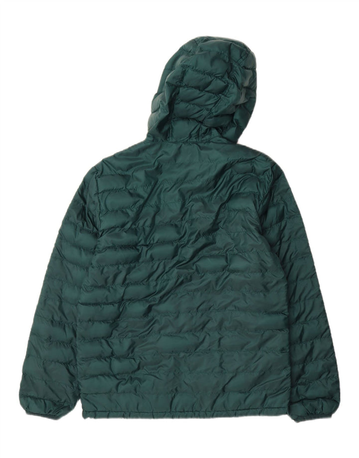 Jaqueta masculina acolchoada com capuz Levi's UK 36 poliéster verde pequeno