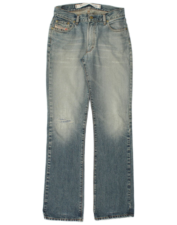 Jeans feminino Diesel Bootcut desgastado W30 L34 azul algodão