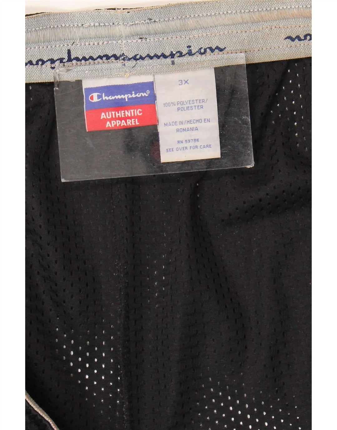 Shorts esportivos masculinos Champion 3XL poliéster preto
