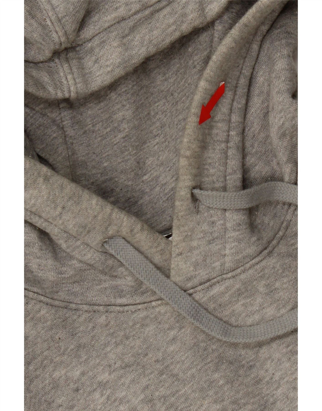 Suéter com capuz gráfico masculino Nike médio cinza algodão manchado