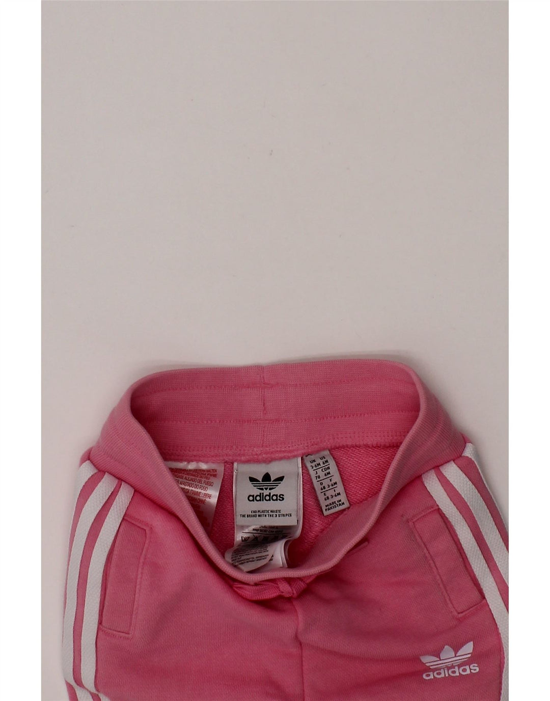 ADIDAS Baby Girls Joggers Tracksuit Trousers 3-6 Months Pink Cotton Vintage Adidas and Second-Hand Adidas from Messina Hembry 