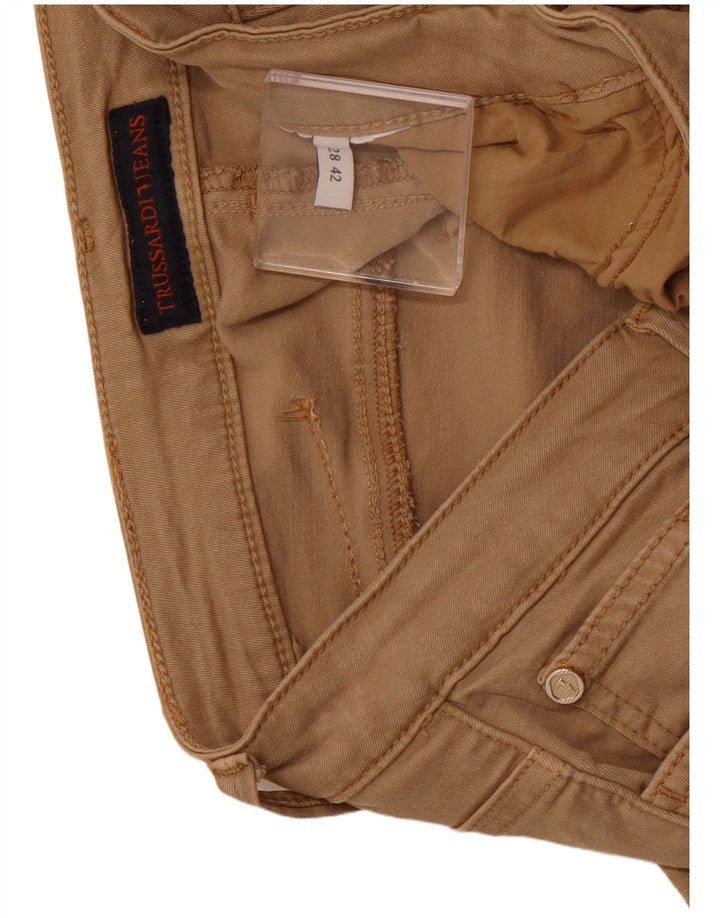 Calça feminina casual slim TRUSSARDI IT 42 médio W28 L25 marrom