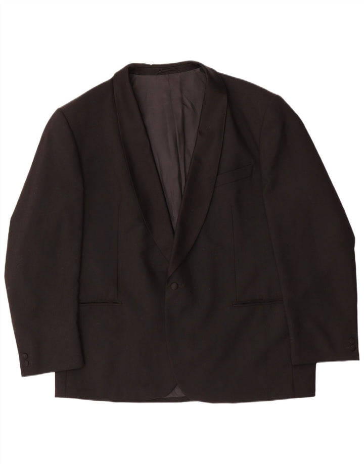 Jaqueta Blazer Masculina Wilvorst com 1 Botão Reino Unido 42 XL Lã Preta