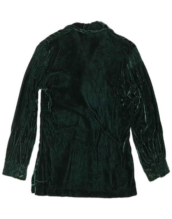 Pulôver feminino de veludo VINTAGE EUA 8 verde médio