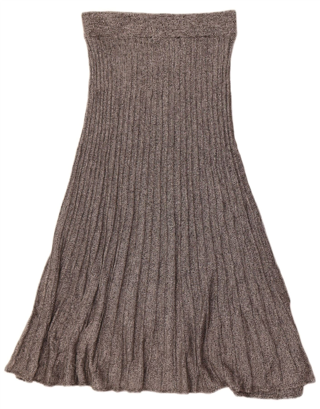 Saia feminina Marks & Spencer de cintura alta em malha A-Line médio W26 cinza