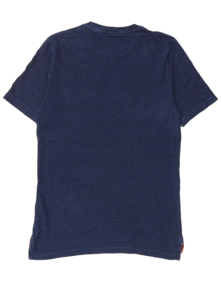 Camiseta masculina Superdry Top pequeno algodão azul marinho