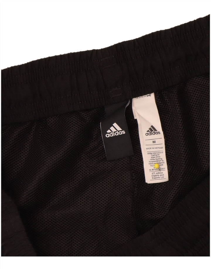 Shorts esportivos gráficos masculinos Adidas médio preto poliéster