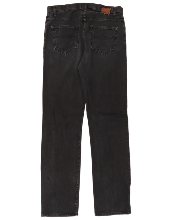 Calça jeans reta masculina Marks & Spencer Blue Harbor W34 L35 algodão preto