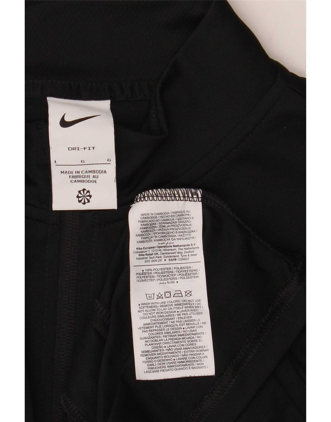 Nike Mens Treino Top Jaqueta Grande Poliéster Preto