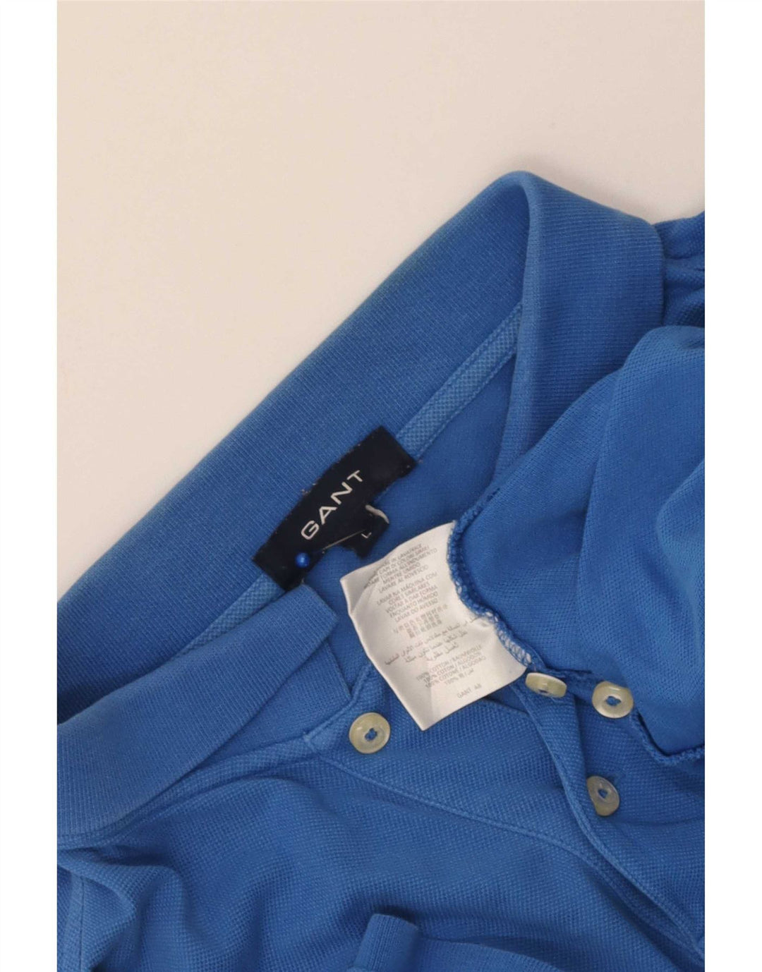 Camisa polo masculina Gant grande algodão azul